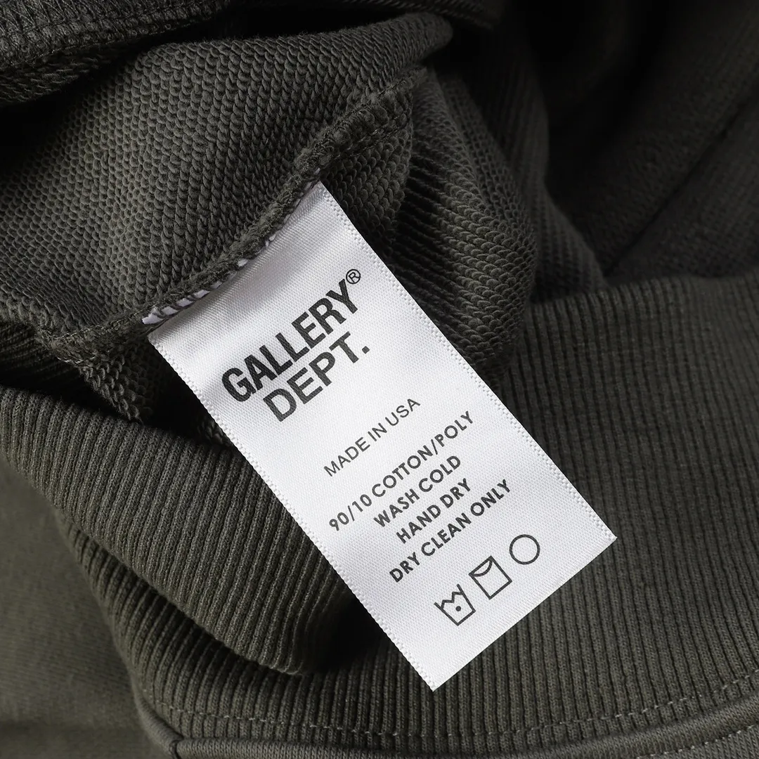 GALLERY DEPT. Autumn new hooded sweatshirt Style number: D3079P200 Color: Gray green Size: S M L XL